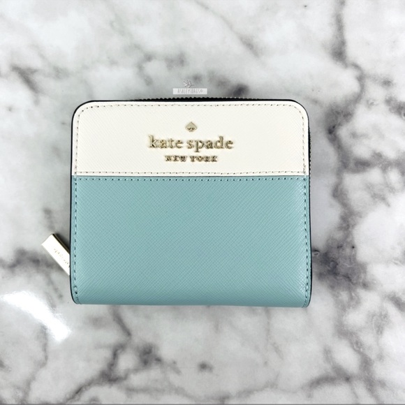 ♠️Kate Spade Staci Colorblock Saffiano Small Zip Around Wallet, Poolside… - Picture 2 of 4